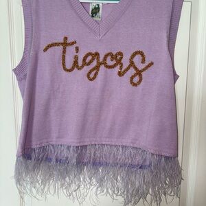 QoS Tiger top with sequin back